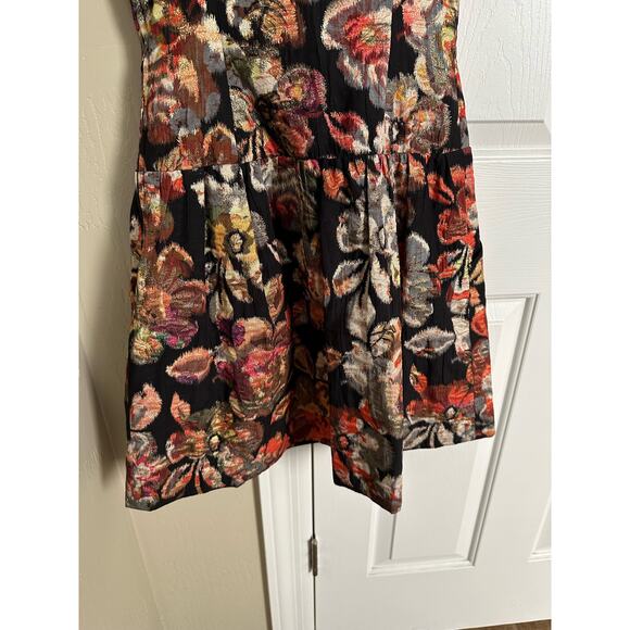 Anthropologie Floral Dress with Black Base - Picture 4 of 11